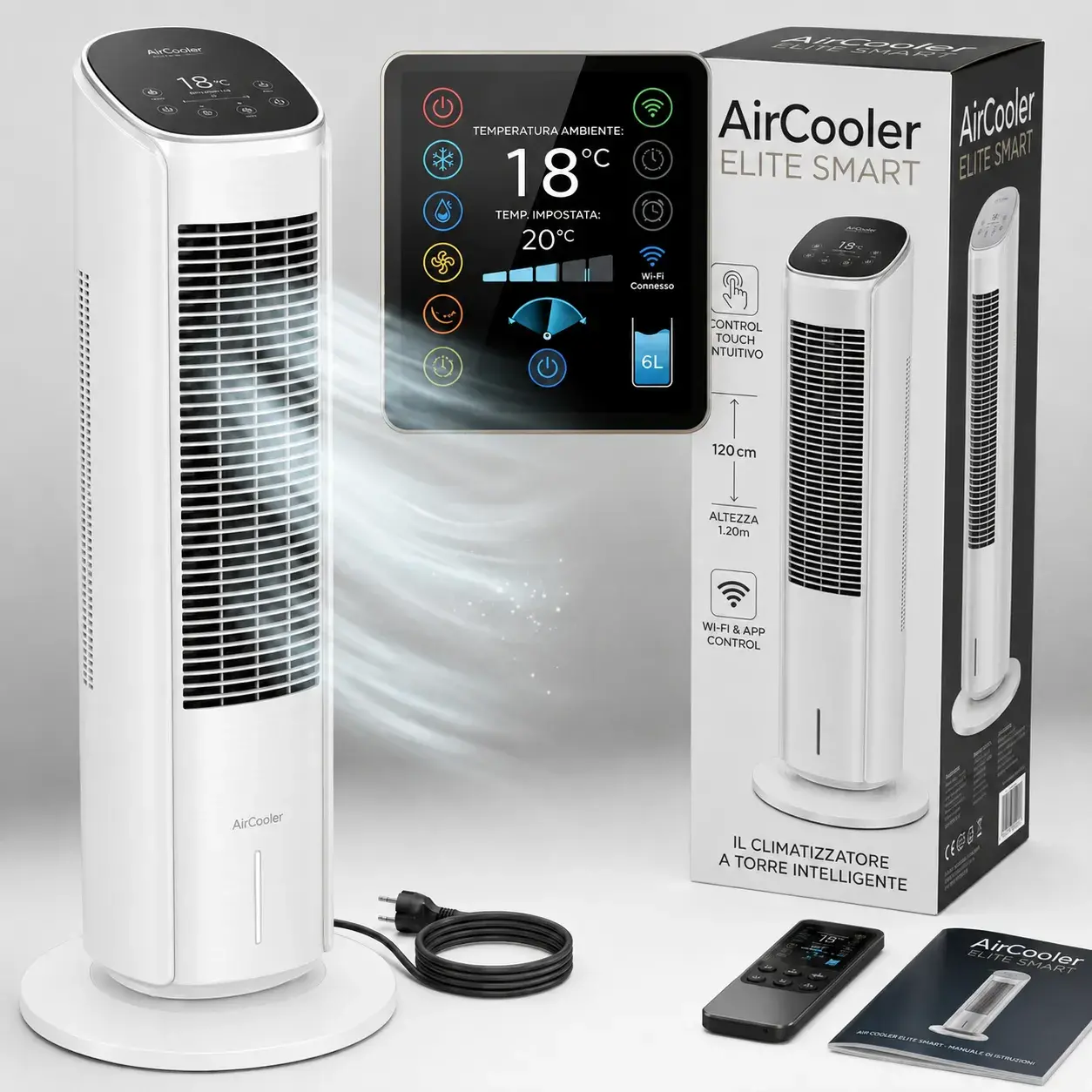 AirCooler™ — Torņa gaisa dzesētājs bez šļūtenes